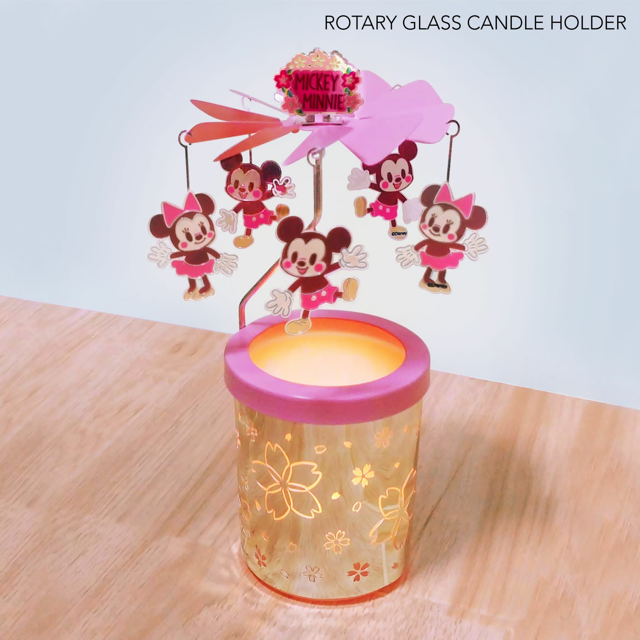 迪士尼旋轉蠟燭台套裝櫻花特別版