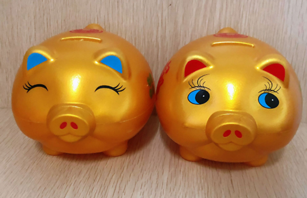 現貨區 招財小金豬錢罌(網袋裝) 1902