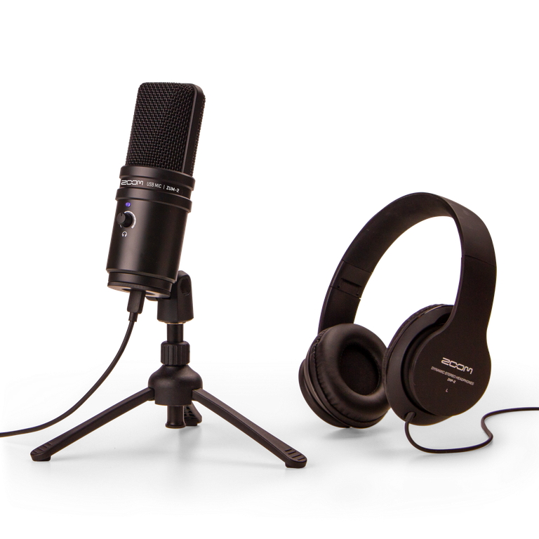 Zoom ZOOM ZUM-2 PODCAST MIC PACK 麥克風 耳機 套組 — 三峽麥克風｜YA! 玩音樂