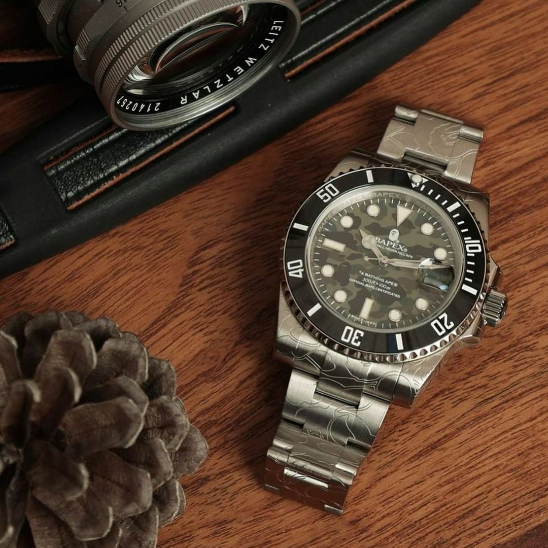 【APAIR】現貨 Bape Bapex迷彩日曆表 水鬼 銀黑綠迷彩/黑卡其迷彩