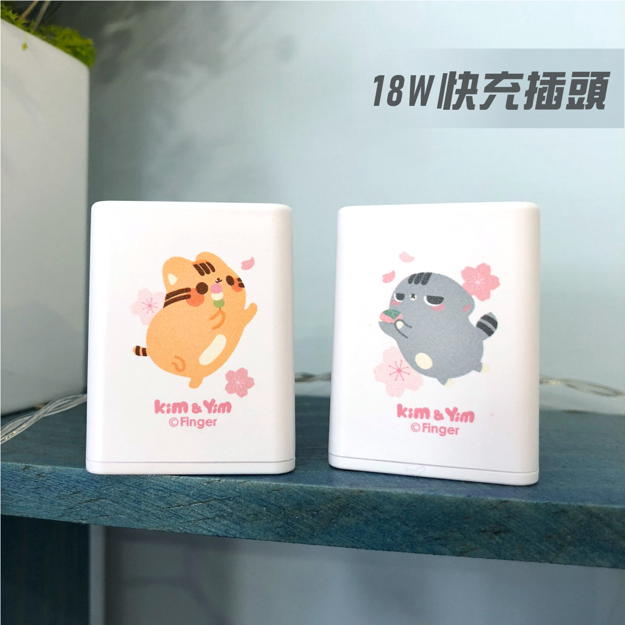 金銀喵18W快充插頭