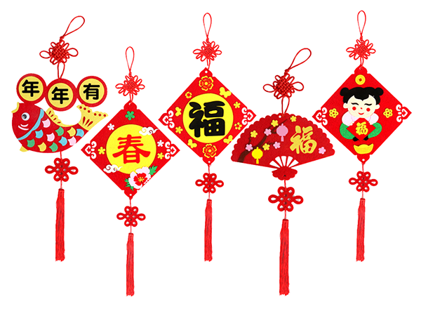 新年不織布DIY 粘貼材料包(混款) DIY2051