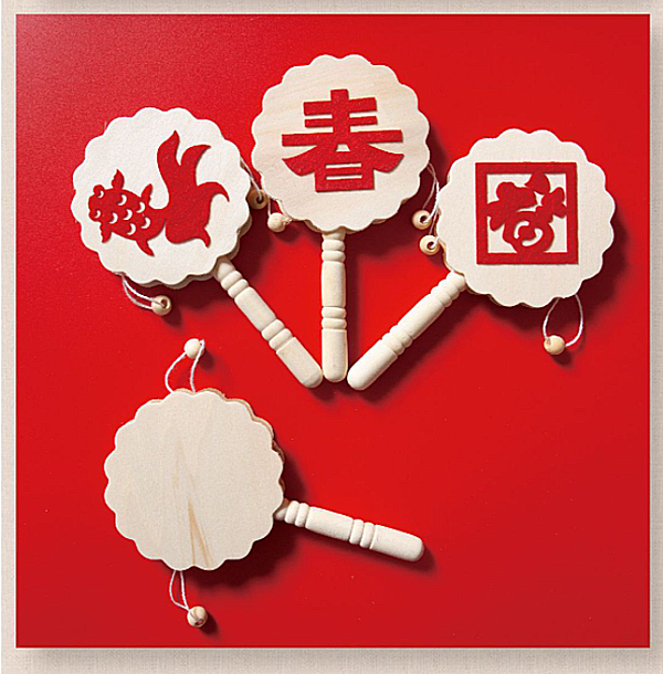 DIY木質撥浪鼓 M1372