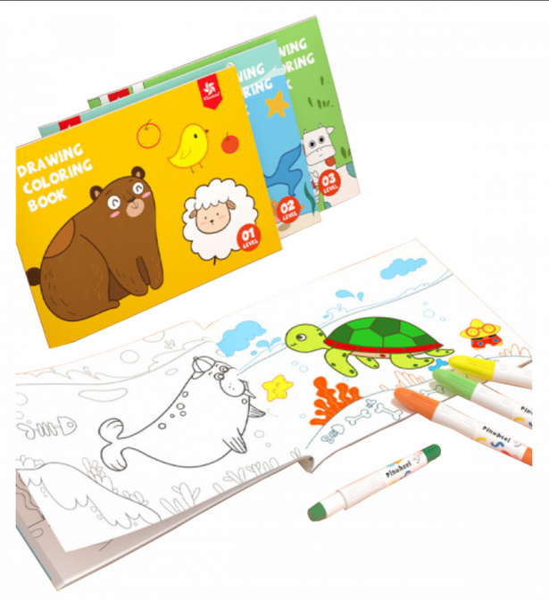 兒童塗色繪畫冊套裝 63985