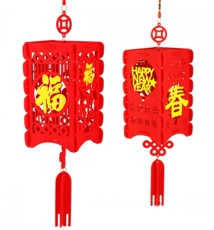 DIY無紡布福字宮燈籠 M480