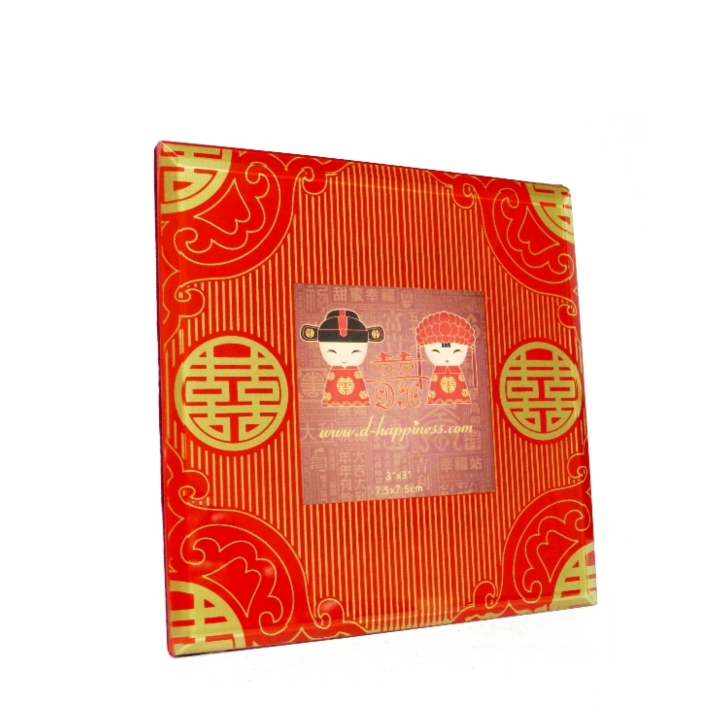 D-HAPPINESS classical double happiness 3R photo frame 3x3