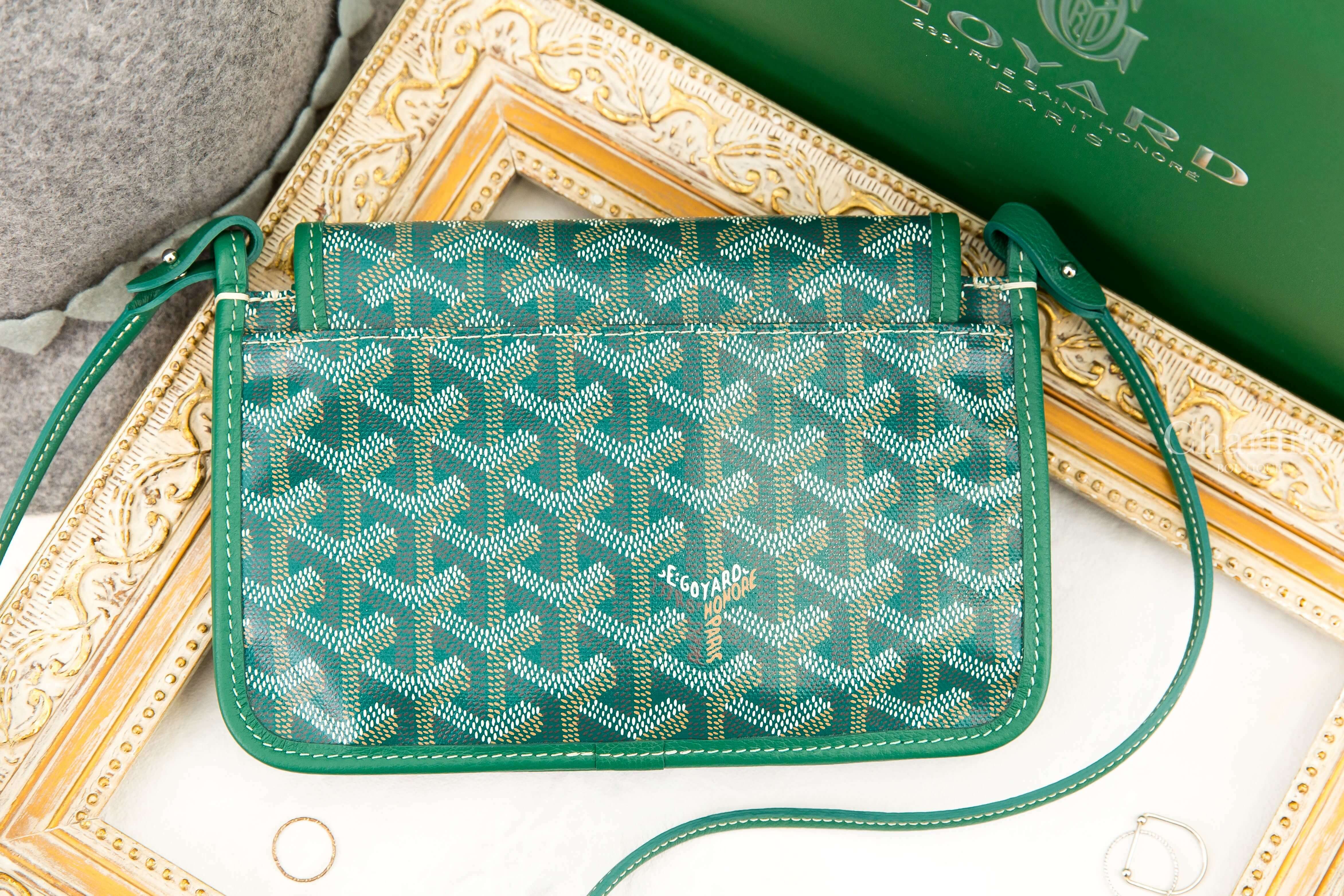 Goyard Portefeuille Pochette Plu 綠色牛皮肩背包-Charline Boutique 精品代購