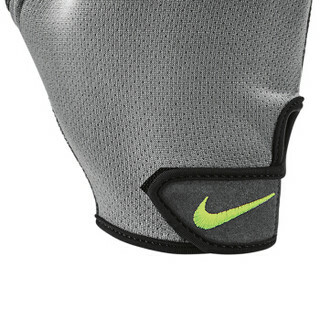 NIKE 健身基礎 手套 重量訓練 半指手套 黑灰 M 男款 NLGC5044MD [EW]