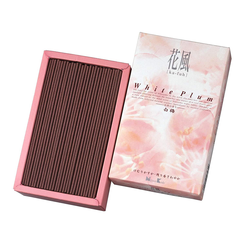White Plum Rose Filled Incense Stick｜Nippon Kodo