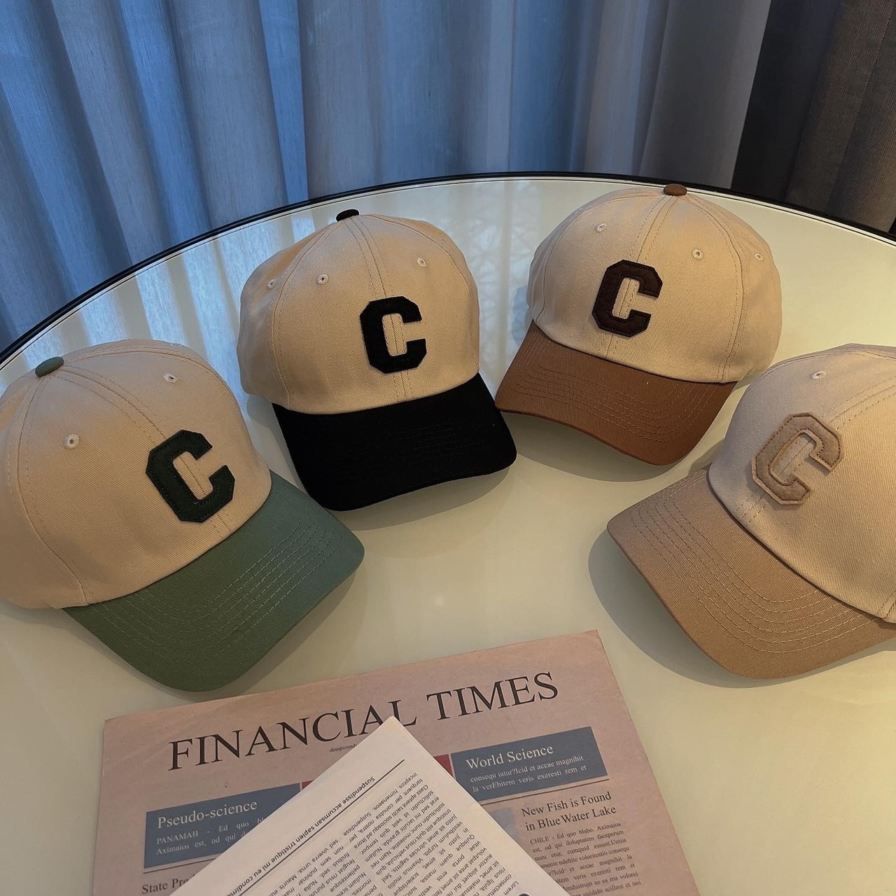 撞色C字老帽/4色