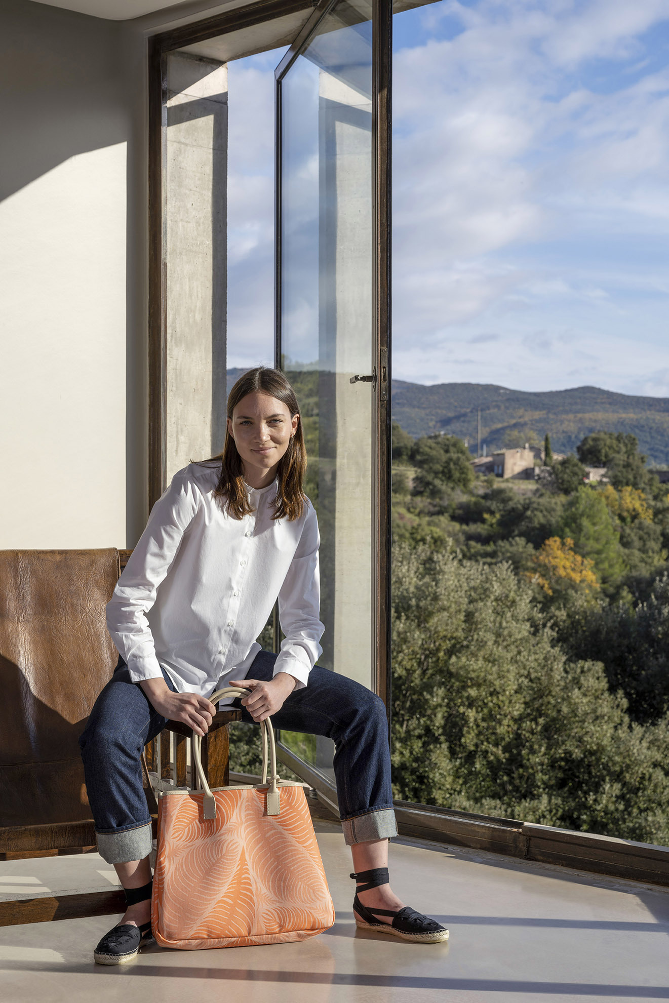 Shoulder bag, Palme, Le Jacquard Français