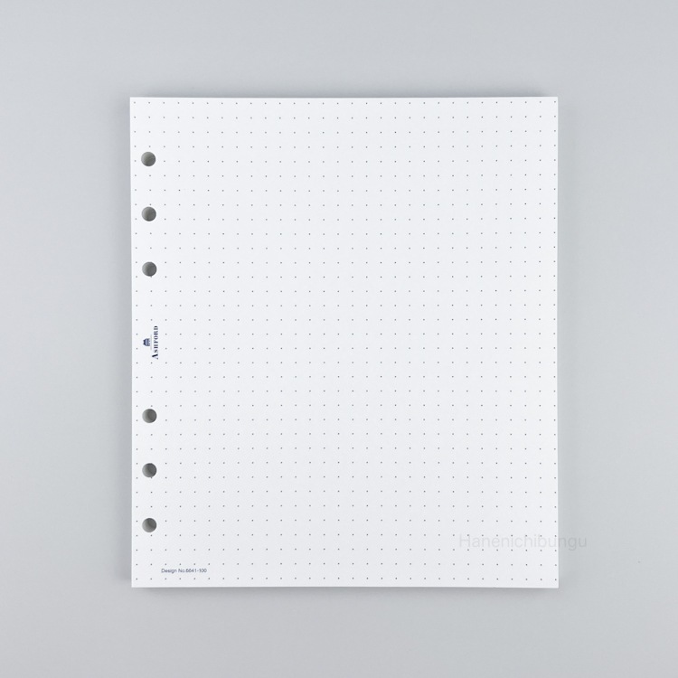 HBWA5／白色點格紋內頁5mm－銀色刷邊（100張入）