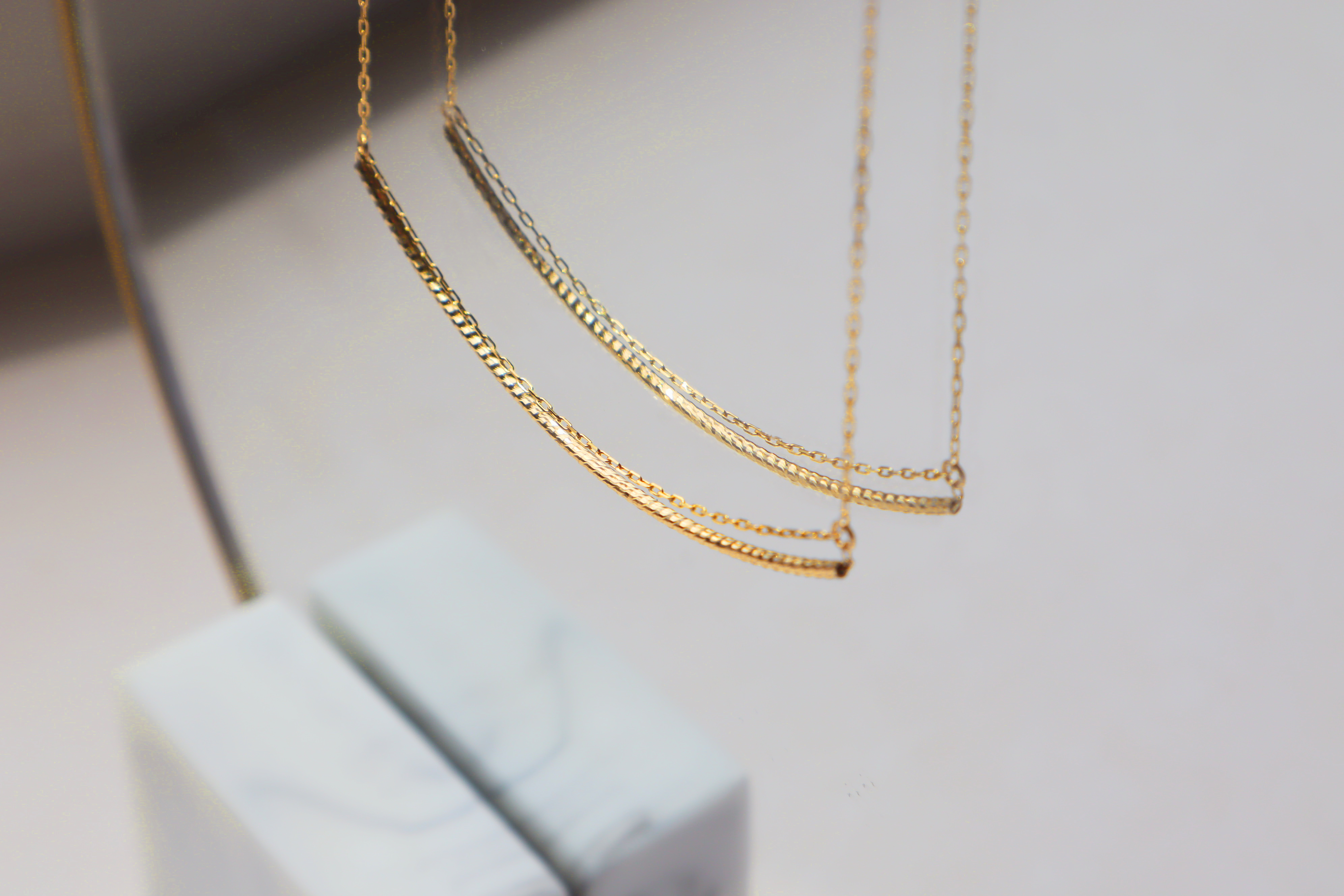 10K/日本設計款系列-雙層微笑鍊