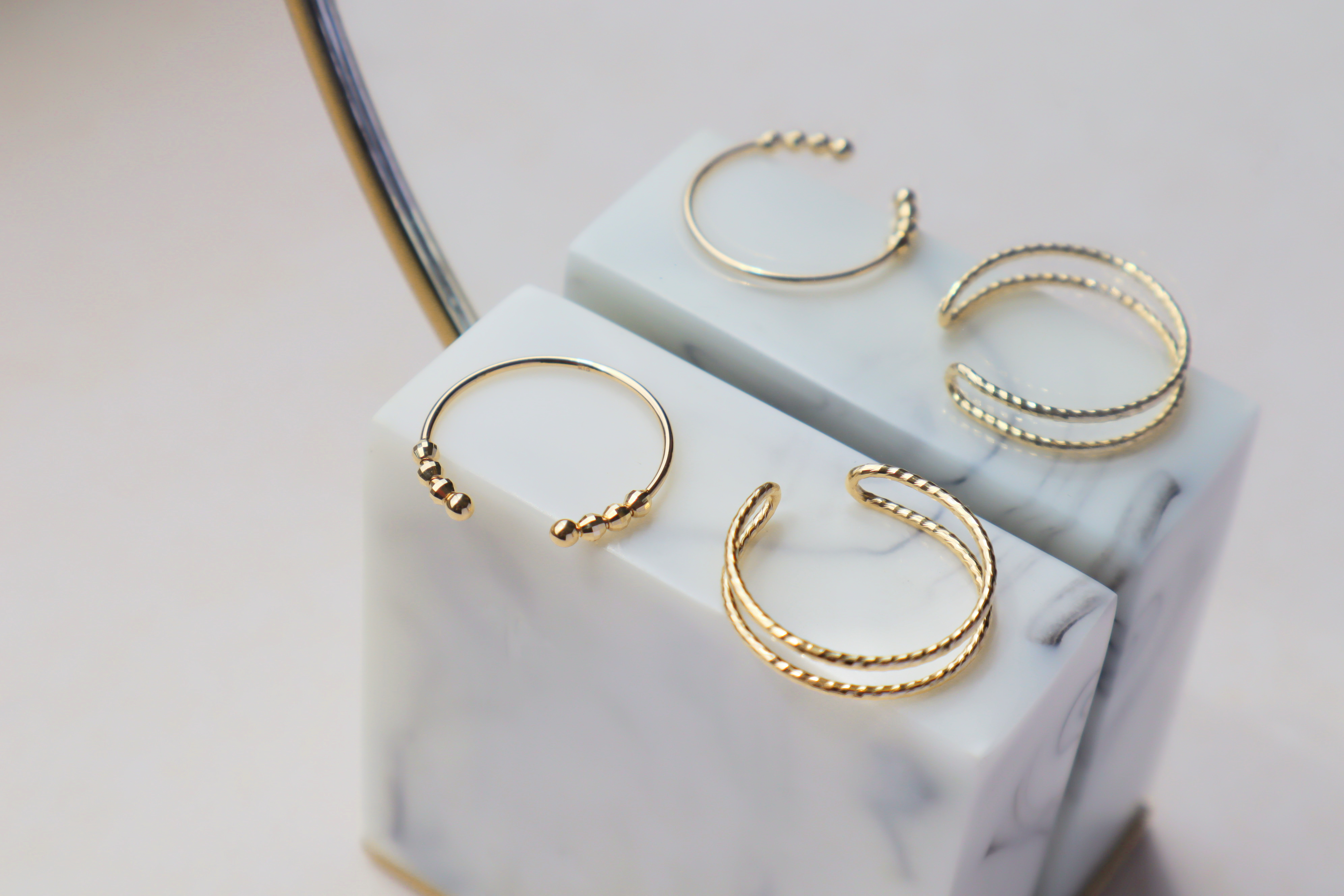 10K/日本設計款系列-串珠戒指