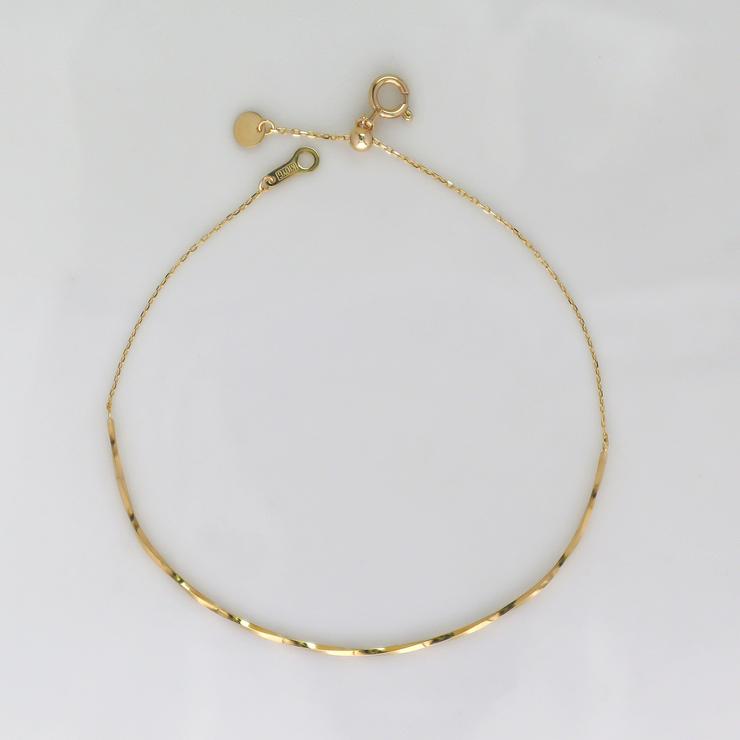 10K/日本設計款系列-波紋手鍊