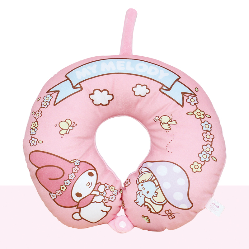 三麗鷗卡通頸枕-HELLO KITTY.美樂蒂
