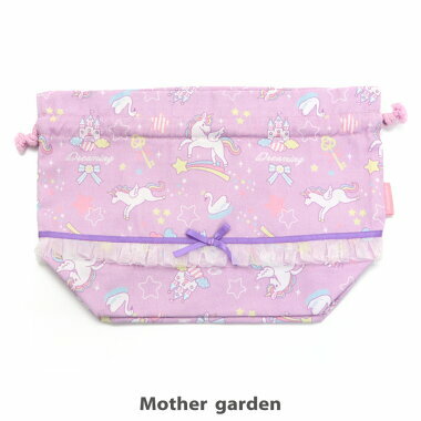 Usamomo萌兔桃桃-午餐袋-粉紅獨角獸　大