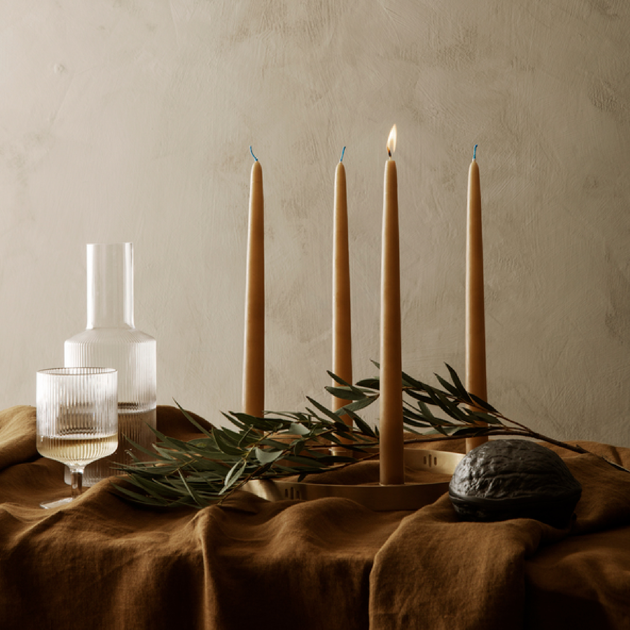 手工 / 長型蠟燭 - 兩入組 by ferm LIVING