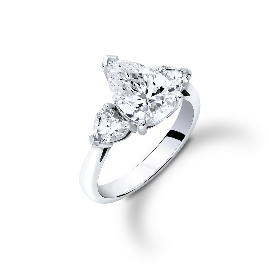 永恆誓言－GIA水滴形鑽石戒指