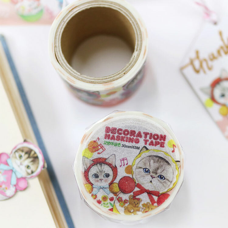 不倒翁貓咪/紙膠帶(捲)