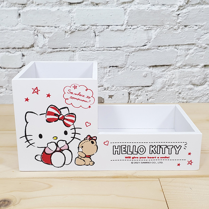 三麗鷗兩格防水收納盒-HELLO KITTY,美樂蒂
