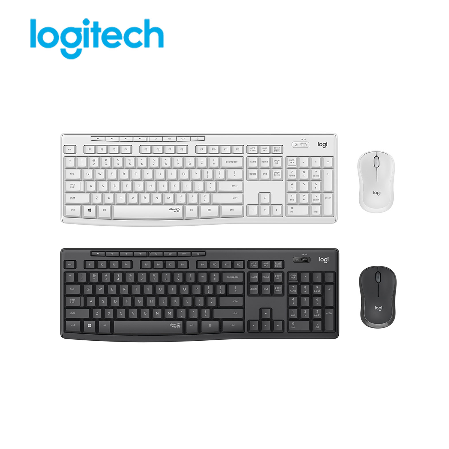 《限量》羅技 MK295 無線靜音鍵鼠組（石墨灰/珍珠白）