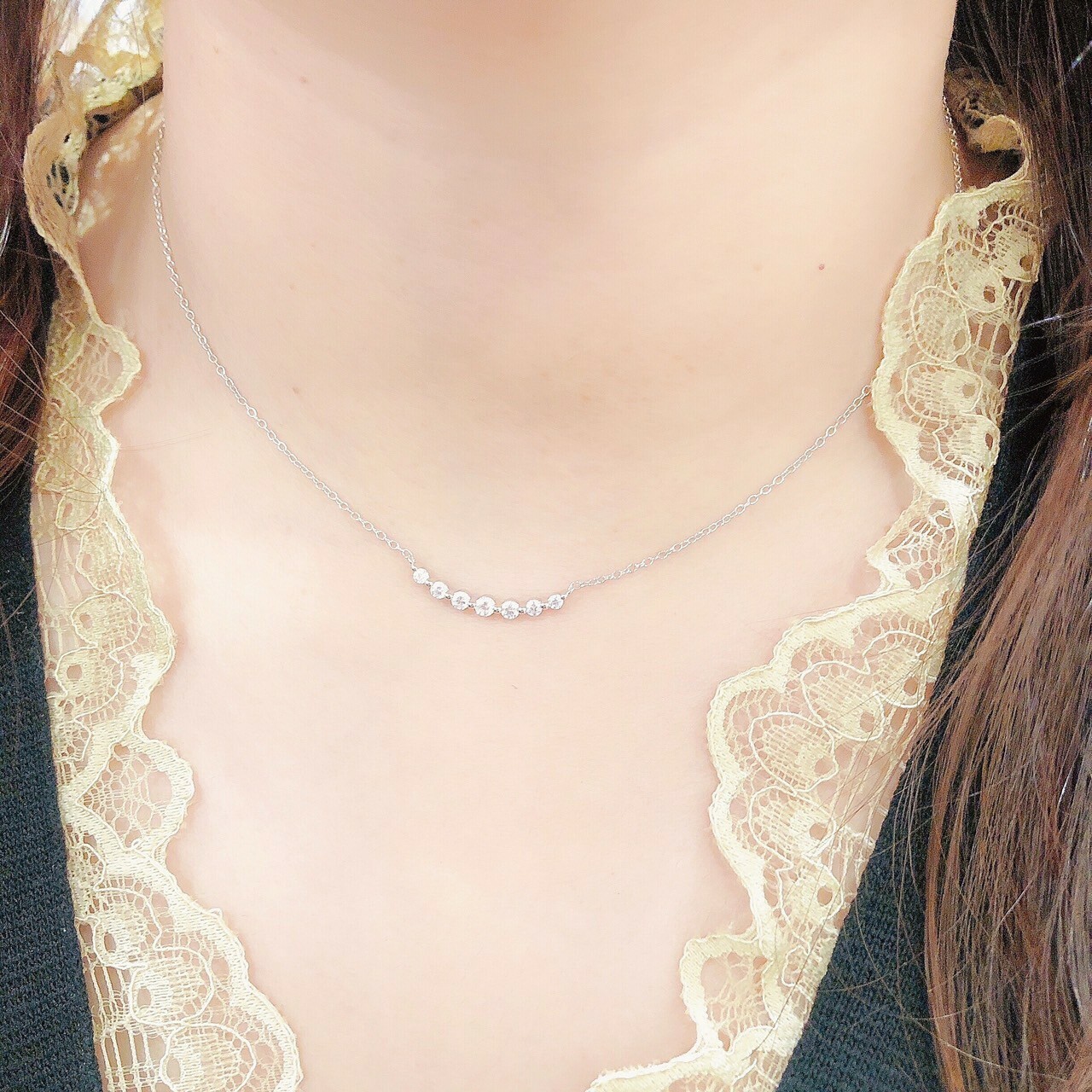 璀璨微笑 純銀鎖骨鍊