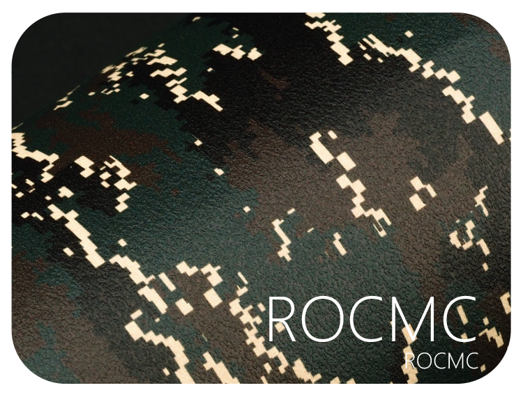 LIFE+GUARD ROCMC Army-Style Camouflage LIFE+GUARD WABU Wave Blue vinyl skin sample for 3C protective wraps