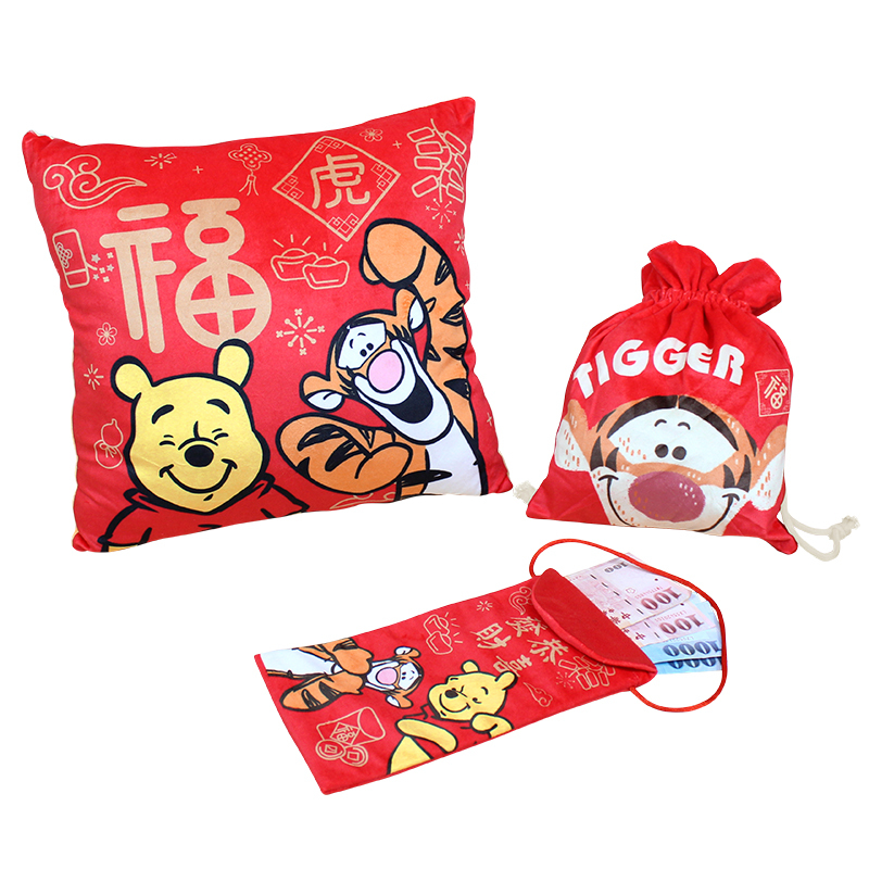 維尼跳跳虎喜氣系列-方枕,招財掛袋,喜氣福袋