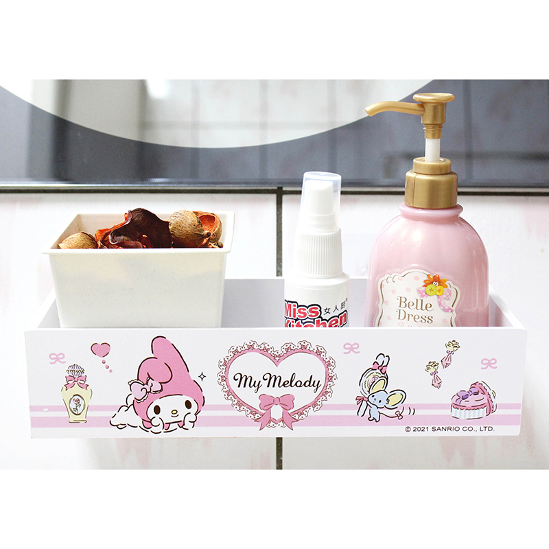 三麗鷗防水壁掛收納盒-HELLO KITTY .美樂蒂