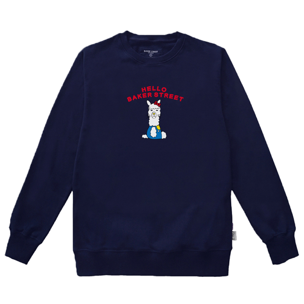 Hello Alpaca 高磅數長袖圓T