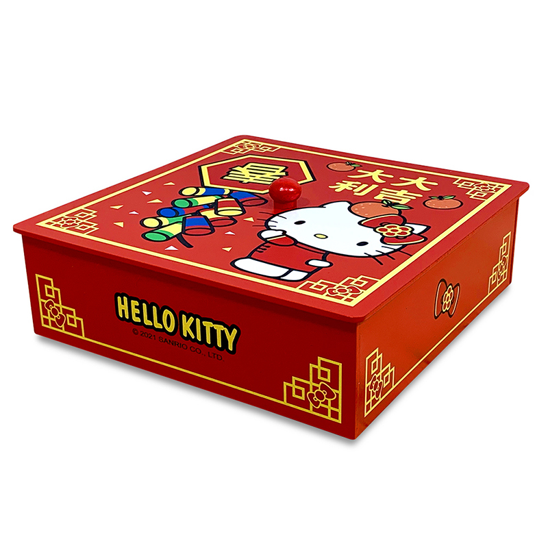 HELLO KITTY喜氣系列-招財收納掛袋,喜氣糖果收納盒