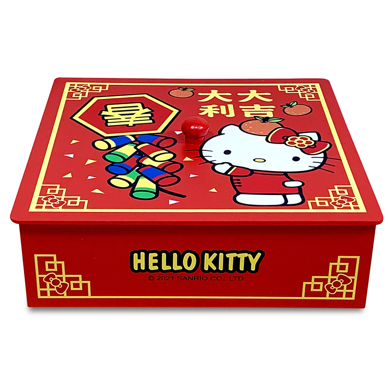 HELLO KITTY喜氣系列-招財收納掛袋,喜氣糖果收納盒