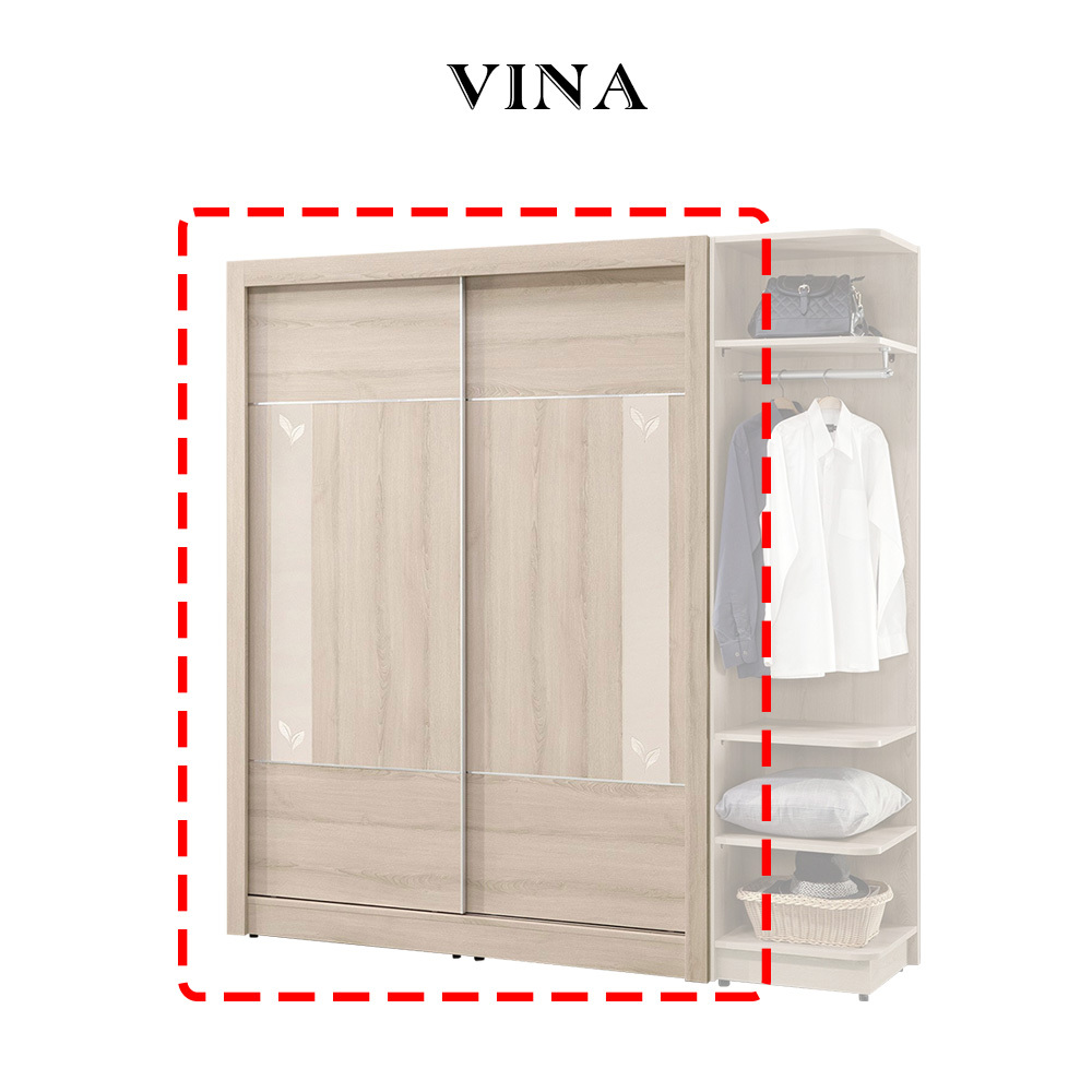 維娜5尺推門衣櫃