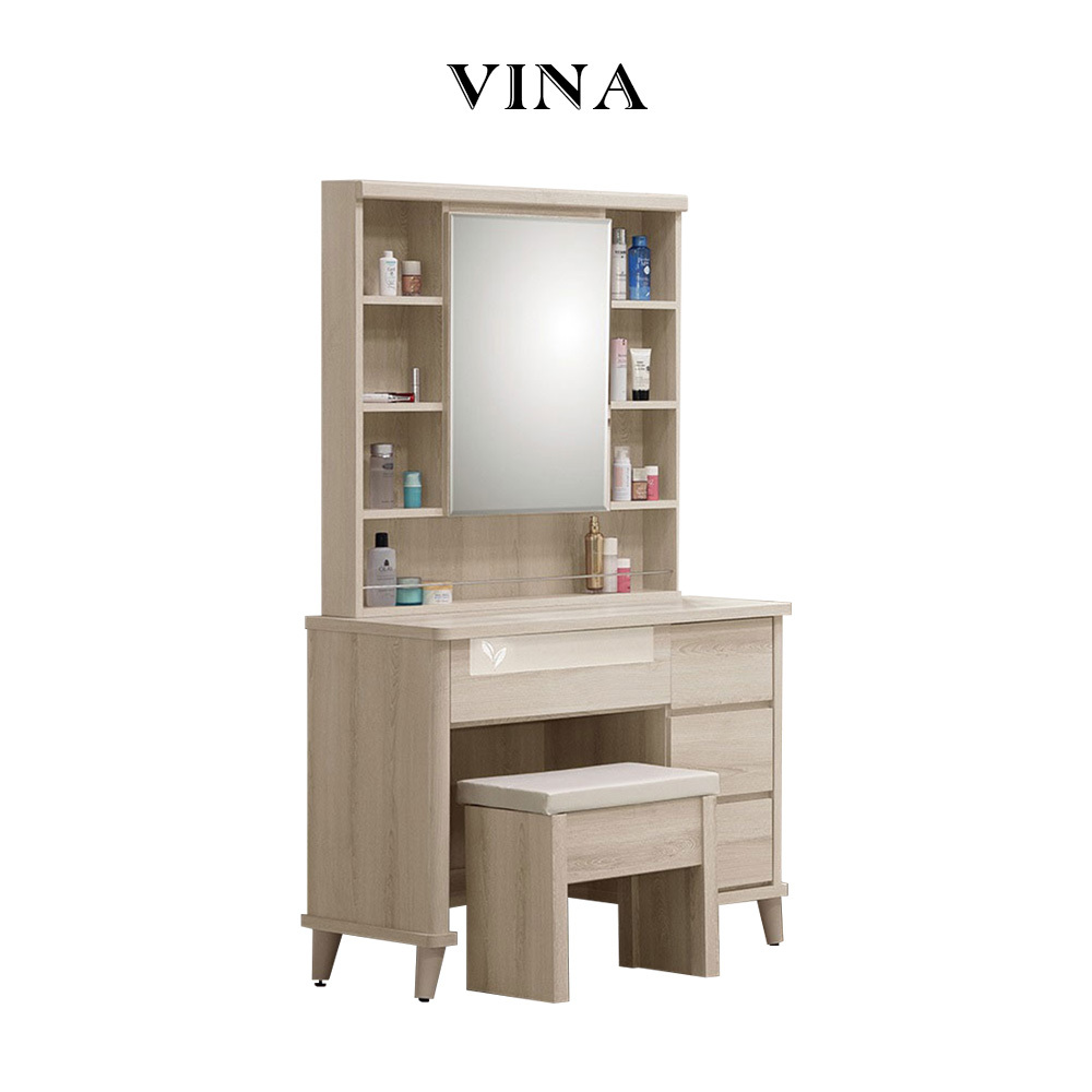 維娜3尺開門鏡台含椅