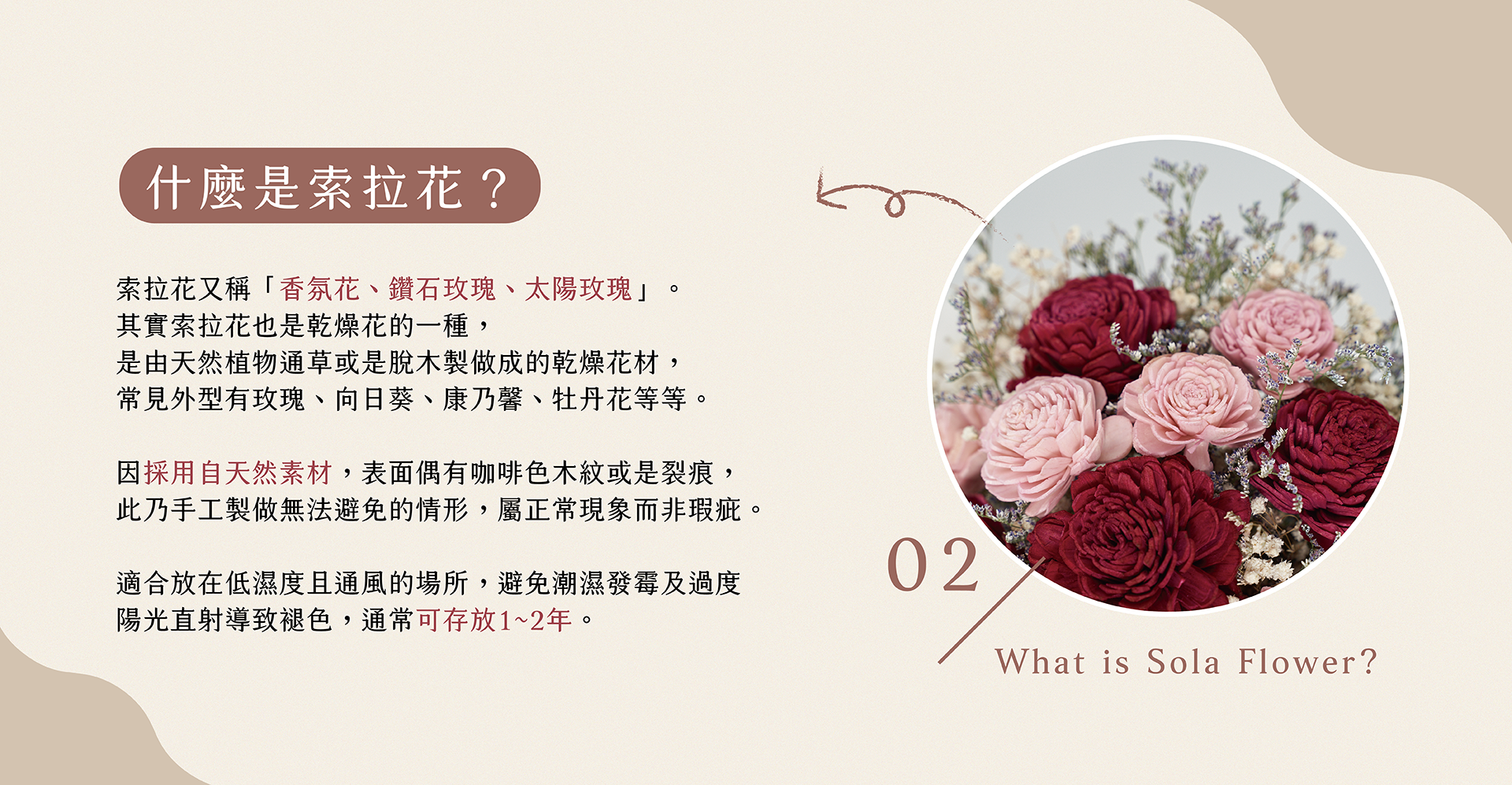 新竹乾燥花店小薇花藝向你介紹什麼是索拉花？什麼是香氛花？它們和天然乾燥花有什麼不同？
