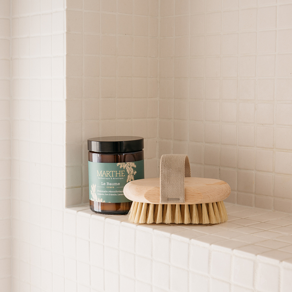Andrée Jardin l 櫸木身體按摩刷 - 鬃毛 - 附編織棉帶