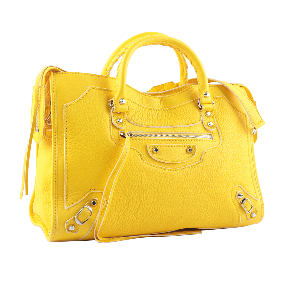 【BALENCIAGA】小銀釦CLASSIC CITY(檸檬黃)