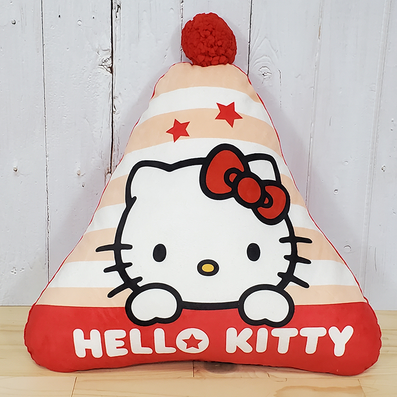 三麗鷗三角帽抱枕-HELLO KITTY.美樂蒂