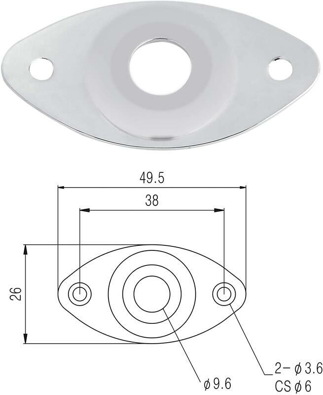 韓製 電吉他 Jack Plat 導線孔 接口板 固定蓋 金屬片 (銀色)