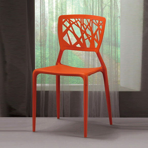 珍尼絲造型椅(橙) (CM 992-7)【H＆D DESIGN 】