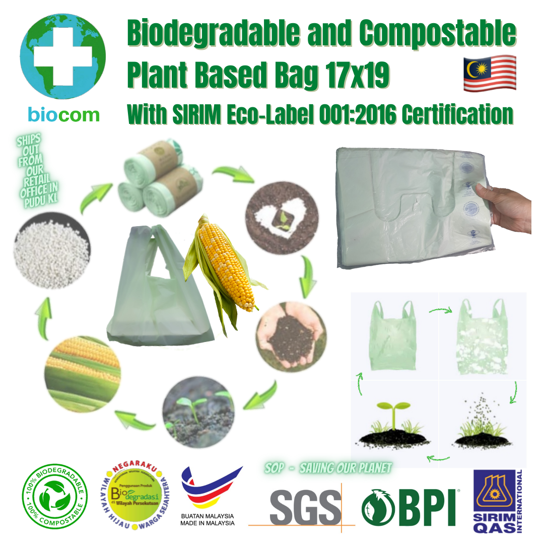 Biodegradable and Compostable 17x19 Singlet Bag