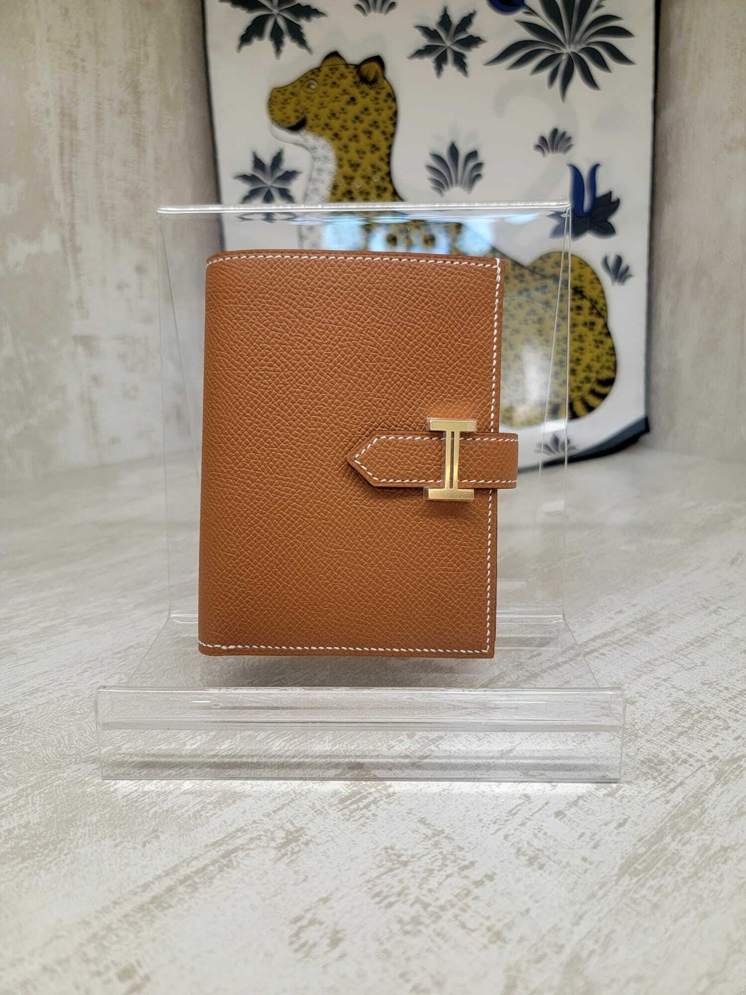 HERMES Bearn compact wallet GOLD CC EPSOM 金金