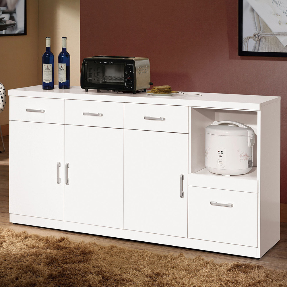 祖迪白色5.3尺碗碟櫃