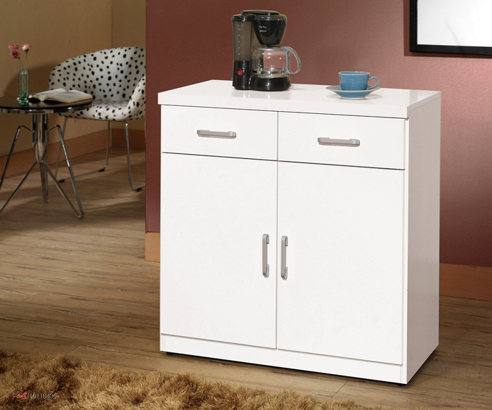 香奈兒白色2.7尺雙門碗碟櫃下座 (15JS1/924-6)【H＆D DESIGN 】