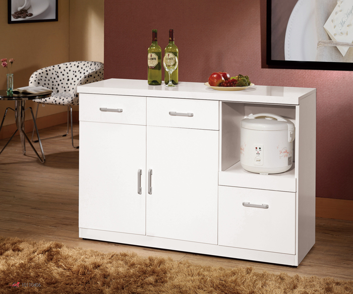 香奈兒白色4尺碗碟櫃下座 (15JS1/923-5)【H＆D DESIGN 】