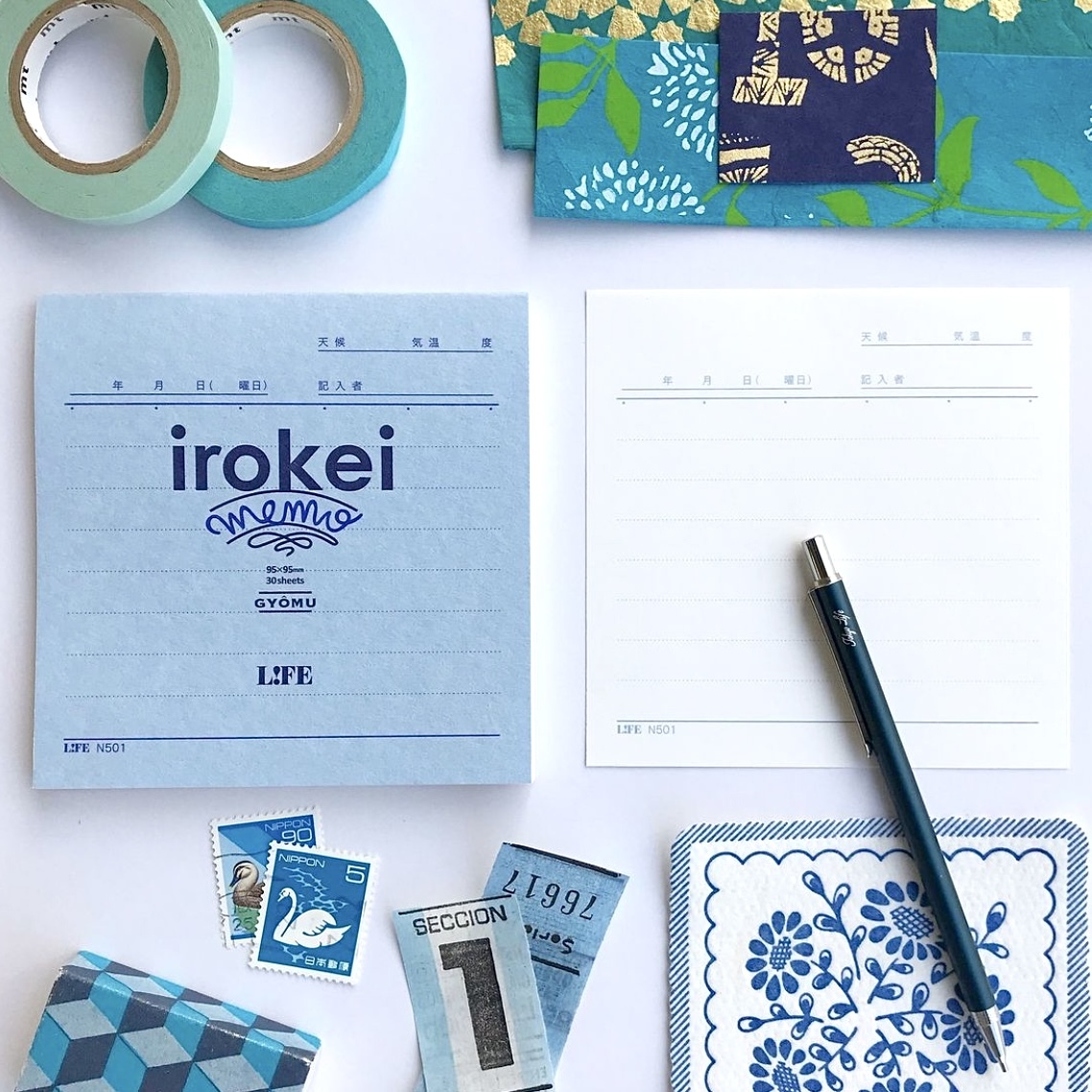 LIFE Memo Pad－irokei Series (Japanese Stationery Brand)