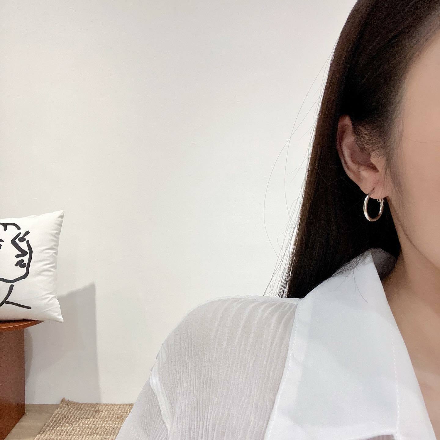 我的日常圈圈耳環。四色 2-3cm