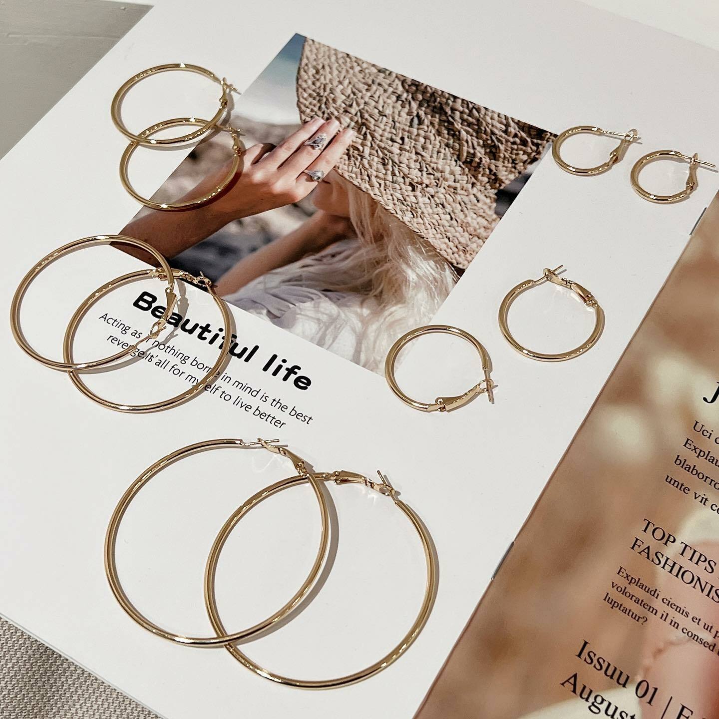 我的日常圈圈耳環。四色 4-6cm