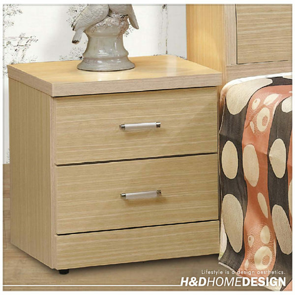 金圓滿橡木色雙抽床頭櫃 (16SP_027-3)